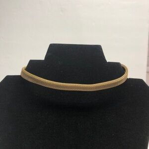 Gold‎ tone filigree choker necklace